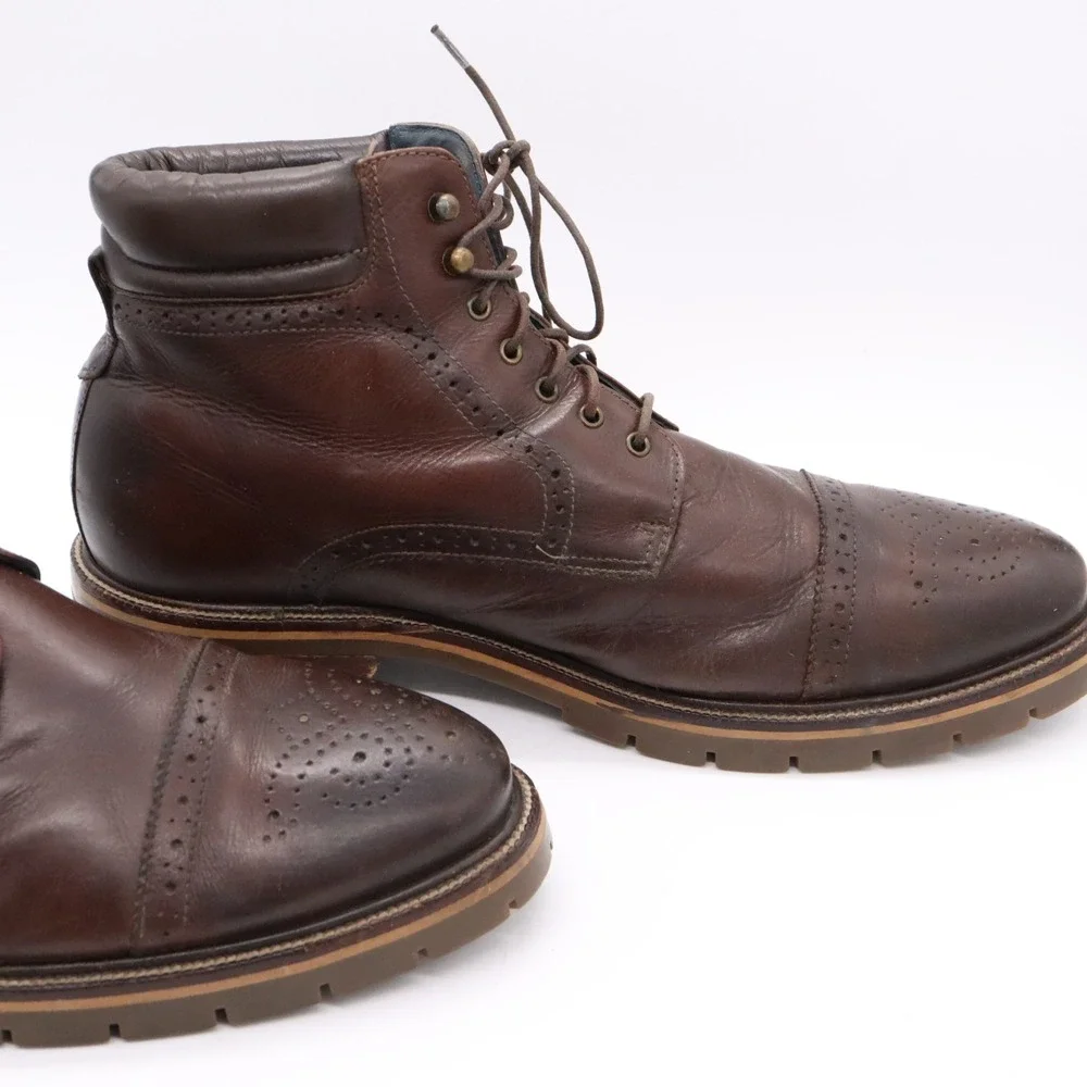 Johnston & Murphy XC Flex Cody Cap Toe Men's Boots Size 12 Brown Leather